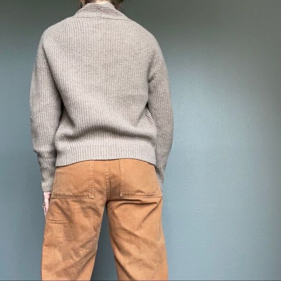 Crippen Tan Merino Wool And Cashmere Blend Soft Lightweight V Neck Sweater Sz S - Picture 7 of 8